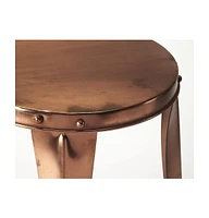 Industrial Iron Bar Stool with Backless Design at Bar Height