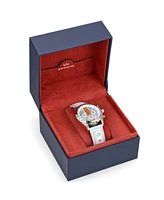 Abingdon Co. Women's Jordan Chronograph Multifunctional Gulfhawk Blue Leather Strap Watch, 40mm