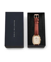 Daniel Wellington Men's Analog Brown Leather Watch, 32mm