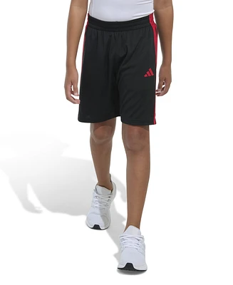 adidas Big Boys Elastic Waistband Essentials 3-Stipe Shorts