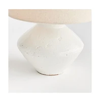 8.25" x 12" Marie Decorative Contemporary Ceramic Mini Table Desk Lamp w/ Linen Shade