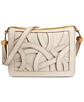 Donna Karan New York Jericho Woven Leather Floral Shoulder Bag