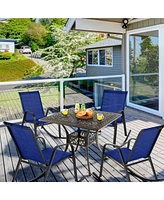 2pcs Patio Rocking Chair Heavy-Duty Metal Rocker Outdoor Anti-Slip