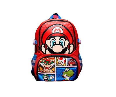 Super Mario Brothers Favorite Characters 16” Sports Backpack and Gym Bag
