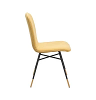Set of Two Upholstered Fabric Dining Chairs for Kitchen and Dining Room