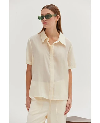 Crescent Women's Ember Sheer Button Up Shirt