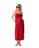 Ingrid + Isabel Maternity Ingrid + Isabel Amalfi Midi Dress Red M