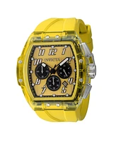 Invicta Men's 45482 S1 Rally Quartz Chronograph Yellow, Transparent Dial Watch