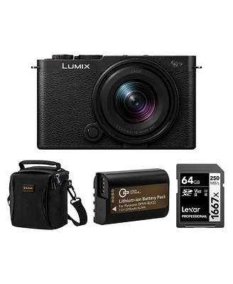 Panasonic Lumix S9 Mirrorless Camera with Lumix S 18-40mm f/4.5-6.3 Lens, Jet Black, Bundle with Professional 1667x 64GB Uhs-ii Sdxc Memory Card, Alpi