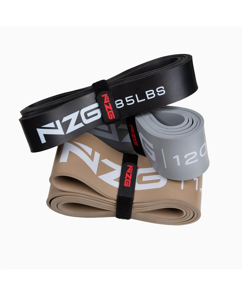 NonZero Gravity 100% Latex-Free Rubber Power Resistance Bands Pull-Up Set (3-Piece)