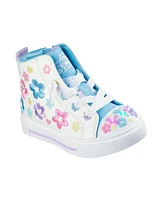 Skechers Toddler Girls Twinkle Toes: Sparks - Super Blossom High Top Light-Up Casual Sneakers from Finish Line