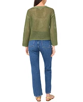 Vince Camuto Women's Lace-Up Fishnet Long-Sleeve Sweater