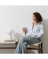 Mushroom Frosted Glass Led Table Lamp Bundle (13")