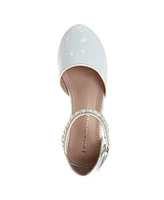 Laura Ashley Little Girls Rhinestones Low Heeled Dress Shoe