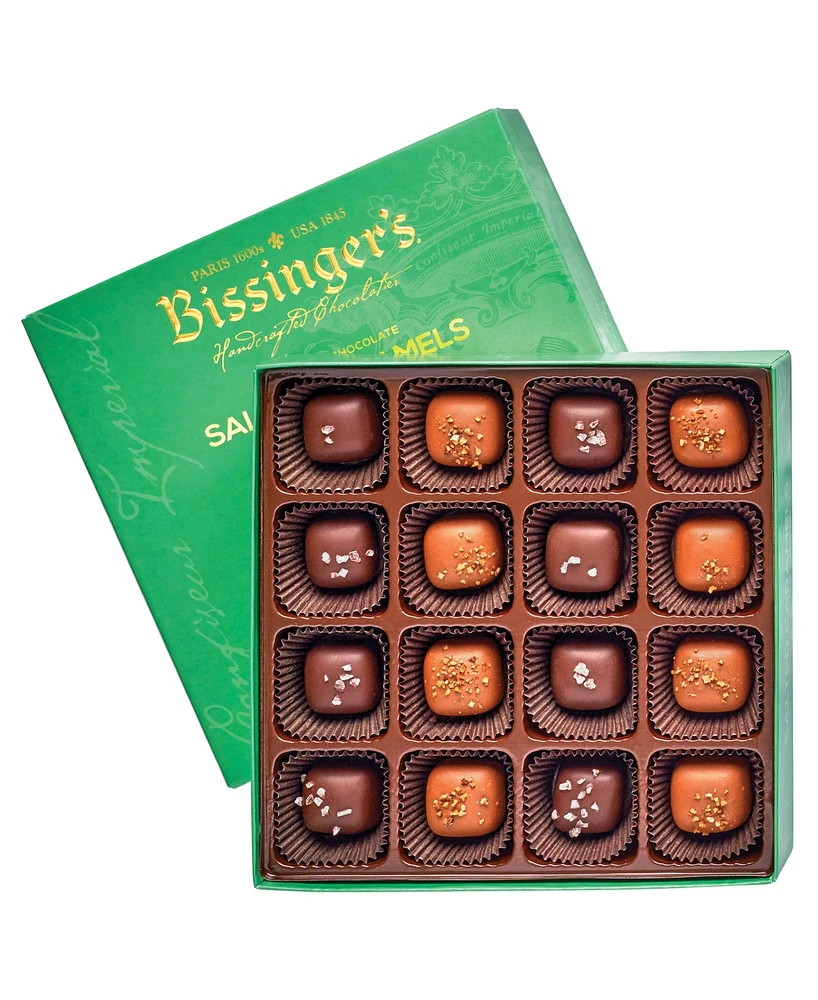 Bissinger's Handcrafted Chocolate Milk and Dark Salted Caramels, 16 Pieces