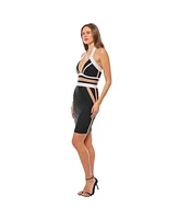 Bebe Women's Bandage Halter Neck Dress