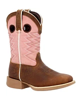 Durango Boys Lil Rebel by Kids Dark Chestnut Bubblegum Western Boot