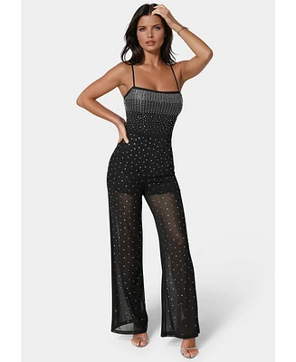 Bebe Women's Ombre Embellished Jumpsuit