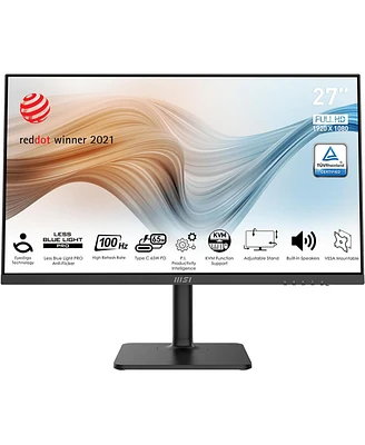 Msi Modern MD272XP 27" 16:9 Full Hd 100Hz Ips Lcd Hdr Monitor, Matte Black