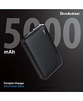 Brookstone 5,000mAh Carbon Fiber Multi-Port Slim Power Bank
