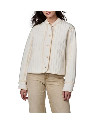 Bernardo Women's Modern Quilted Cropped Jacket