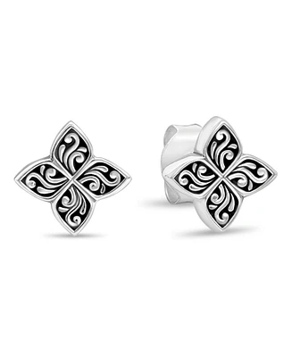 Devata Clover Filigree Stud Earrings