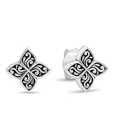 Devata Clover Filigree Stud Earrings