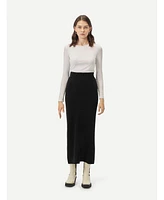 Gobi Cashmere Women's Cashmere Midi Skirt