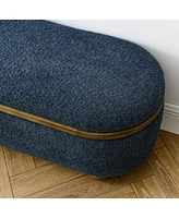Upholstered End of Bed Storage Ottoman Bench with Seating and Hidden Compartment for Bedroom or Living Room Organization-The Pop Home