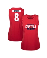 LevelWear Women's Alexander Ovechkin Red Washington Capitals Macy Player Name Number Tank Top