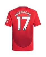 Adidas Big Boys and Girls Alejandro Garnacho Red Manchester United 2024/25 Home Replica Player Jersey