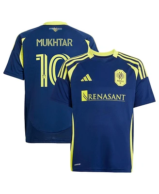 Adidas Big Boys and Girls Hany Mukhtar Navy Nashville Sc 2025 The Heart of Kit Replica Player Jersey