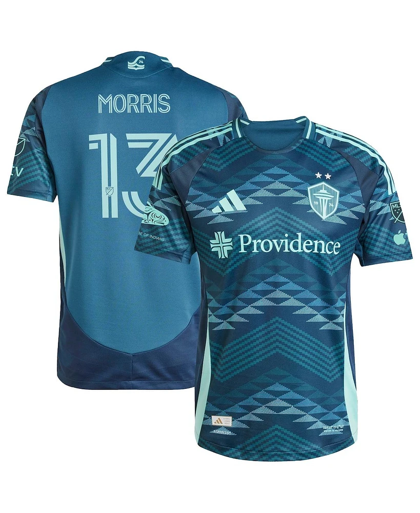 Adidas Men's Jordan Morris Blue Seattle Sounders Fc 2025 The Salish Sea Kit Authentic Player Jersey