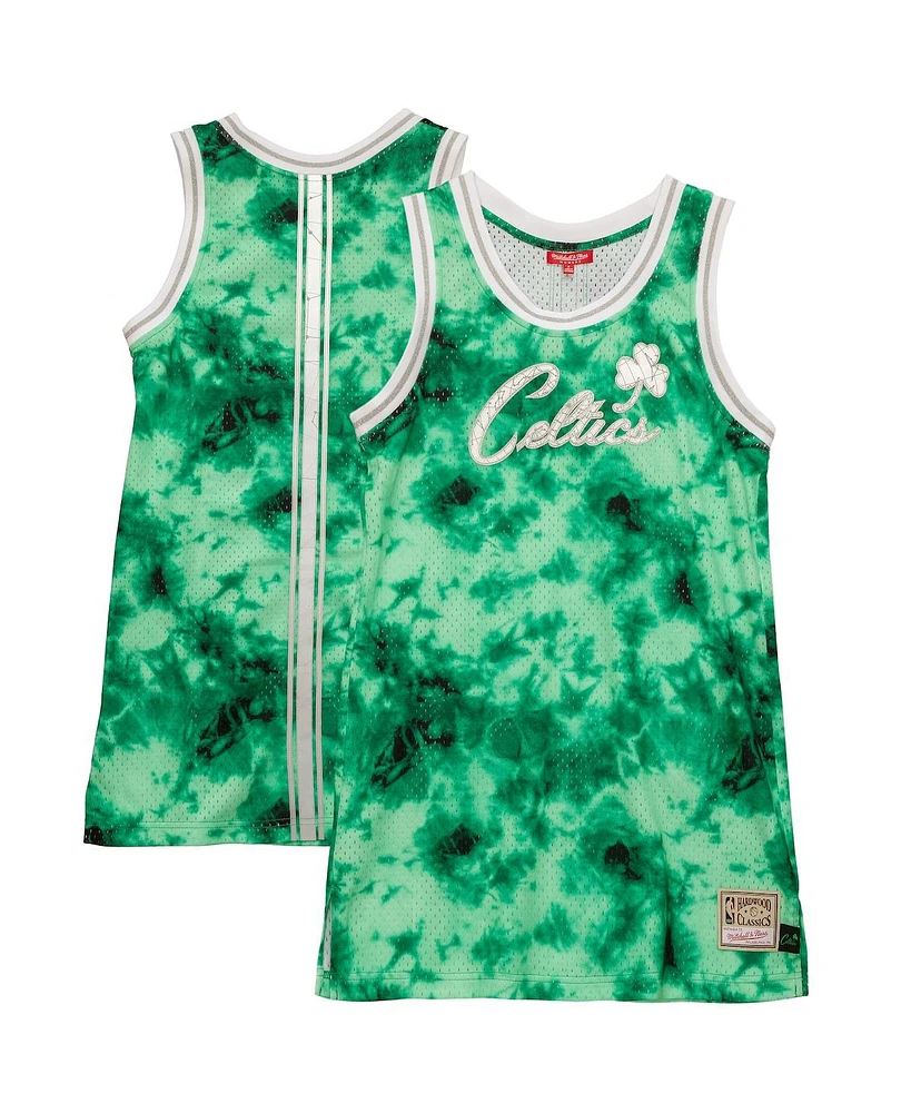 Mitchell & Ness Women's Green Boston Celtics Hardwood Classics Galaxy Jersey Tank Top Dress