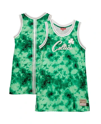 Mitchell & Ness Women's Green Boston Celtics Hardwood Classics Galaxy Jersey Tank Top Dress