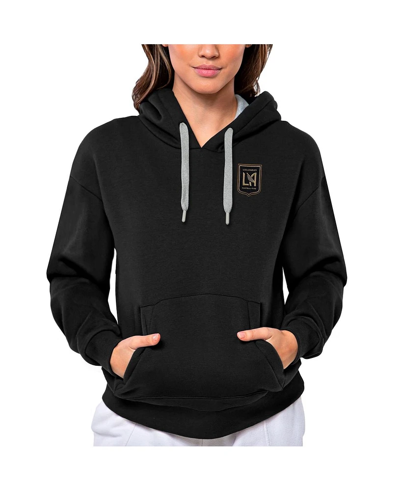 Antigua Women's Black Lafc Team Logo Victory Pullover Hoodie