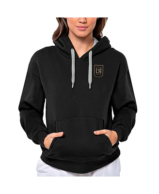 Antigua Women's Black Lafc Team Logo Victory Pullover Hoodie