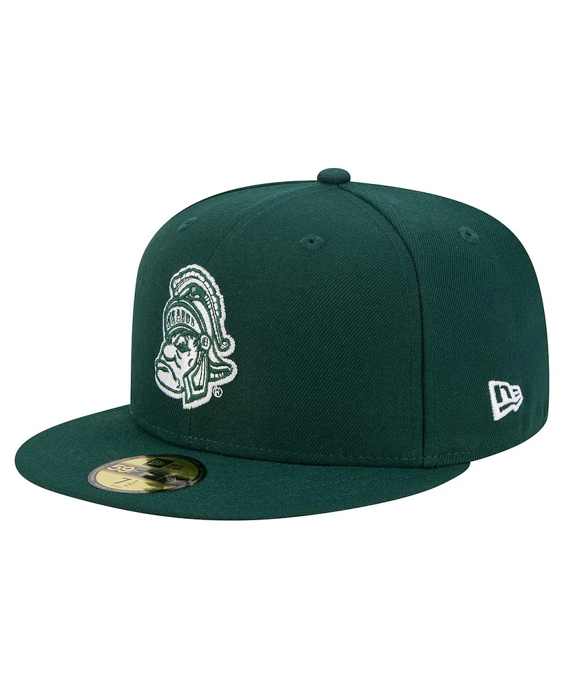 New Era Men's Green Michigan State Spartans Vault 59FIFTY Fitted Hat