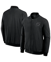 Fanatics Men's Black New Jersey Devils Authentic Pro Road Full-Zip Bomber Jacket