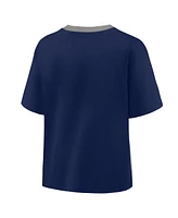 Fanatics Women's Navy/Graphite New York Yankees Oversized Race To Win V-Neck T-Shirt