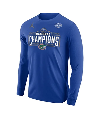 Jordan Men's Royal Florida Gators 2025 Ncaa Basketball National Champions Celebration Long Sleeve T-Shirt