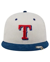 New Era Men's Cream/Royal Texas Rangers Two-Tone Corduroy 59FIFTY Fitted Hat