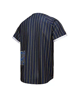 Mitchell & Ness x Dannijo Women's Blue Golden State Warriors Fashion Baseball Jersey