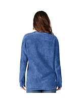 G-iii 4Her by Carl Banks Women's Royal Texas Rangers Comfy Cord Pullover Sweatshirt