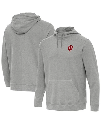 Antigua Men's Heather Indiana Hoosiers Cloud Pullover Hoodie
