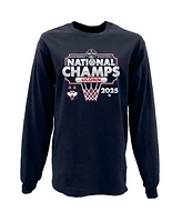 Blue 84 Men's Navy UConn Huskies 2025 Ncaa Women's Basketball National Champions Bracket Long Sleeve T-Shirt