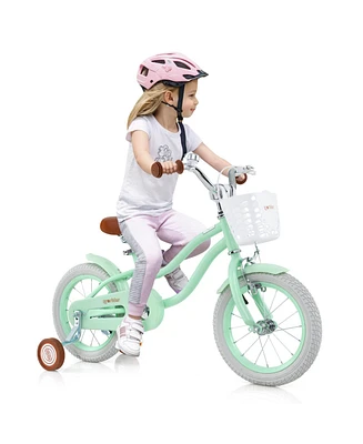 14 Inch Kids Bike with Adjustable Seat and Bell for 3-8 Years Olds