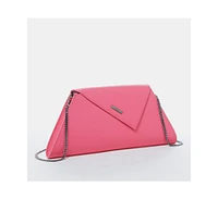 Susu Hot Pink Purse Leather Clutch Bag Crossbody Evening Purse Unique Women's Handbag