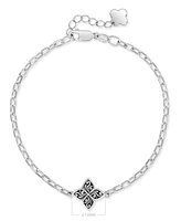 Devata Clover Filigree Chain Bracelet, 7.0 in adj to 8.0 in