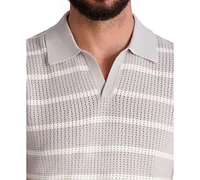 Karl Lagerfeld Paris Men's Stripe Sweater Polo